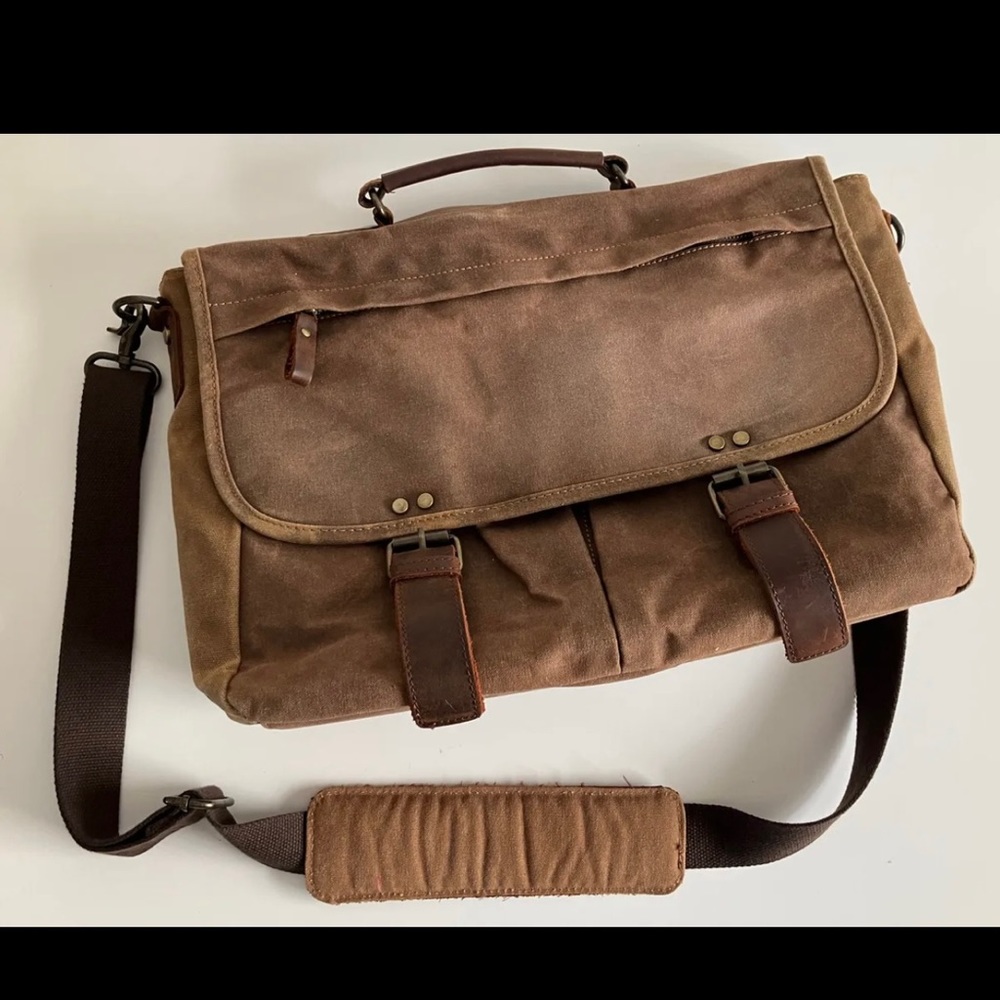 Waxed Canvas Laptop/Shoulder Bag